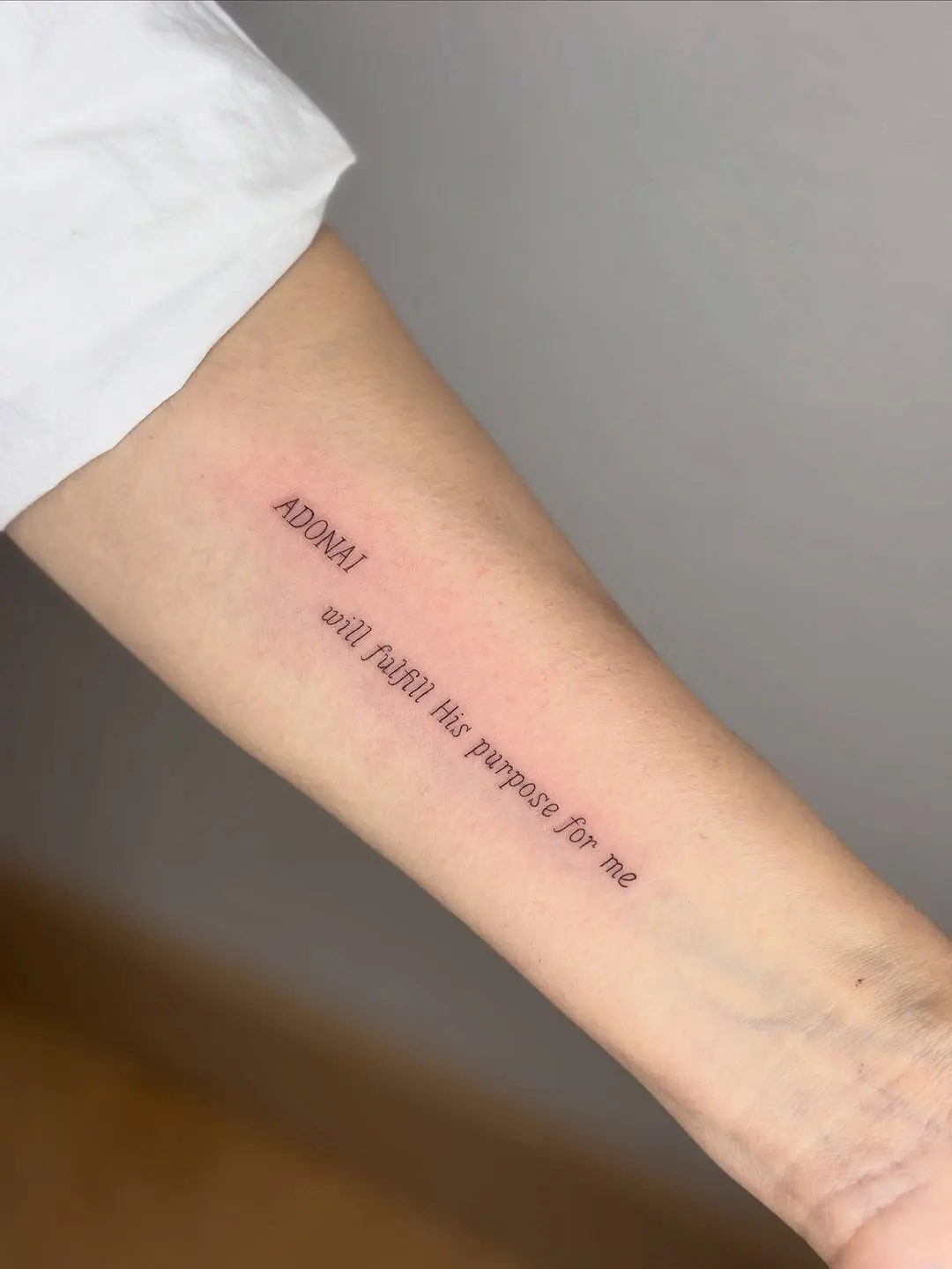 Meaningful Hebrew Tattoo on the Arm