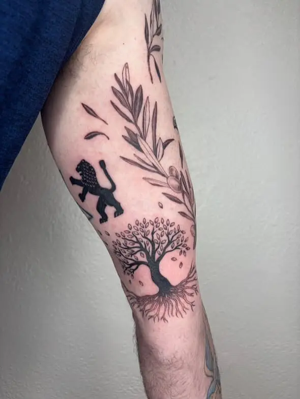 A symbolic blend of nature and strength