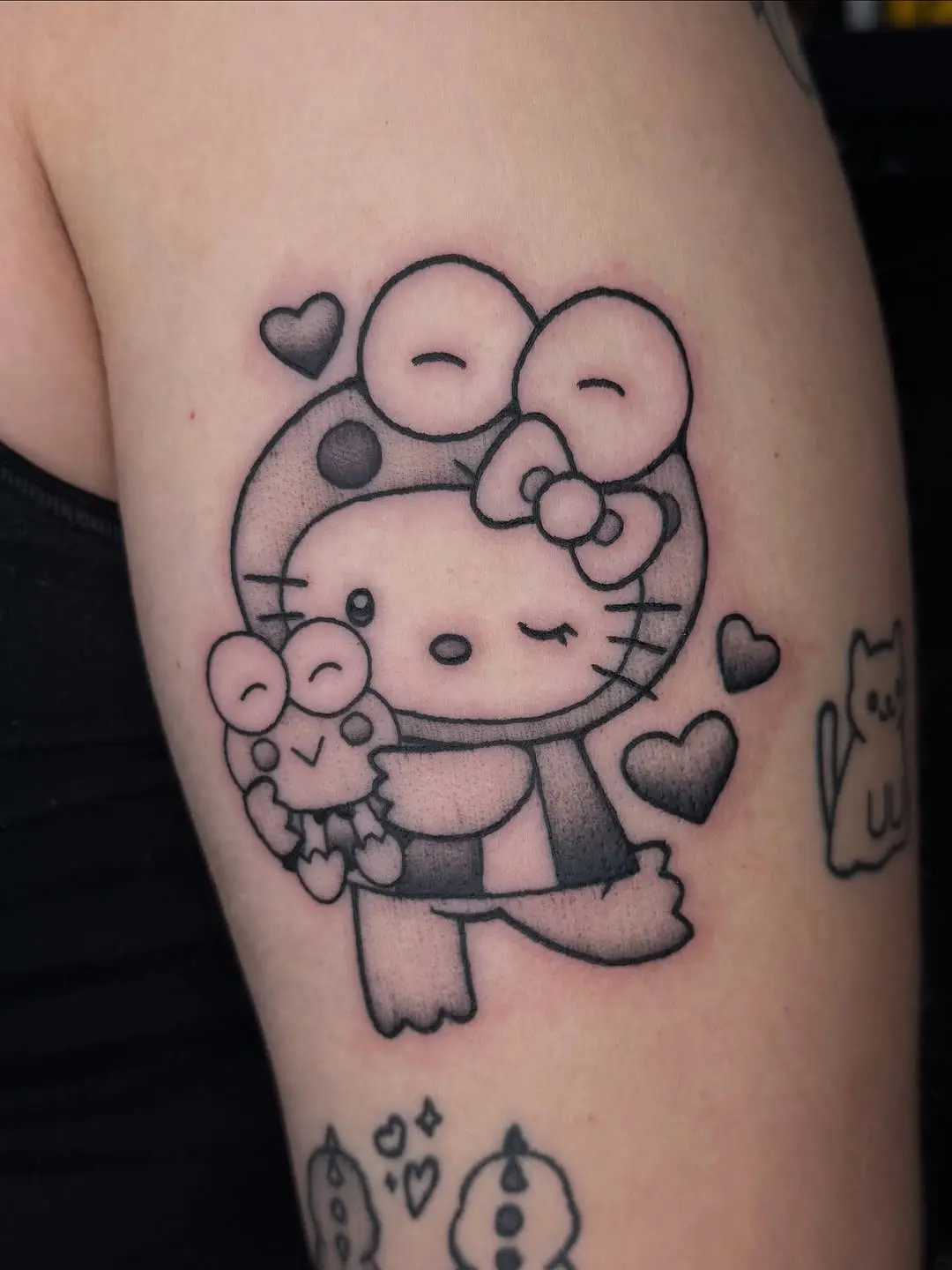 Adorable Hello Kitty with a Sweet Companion