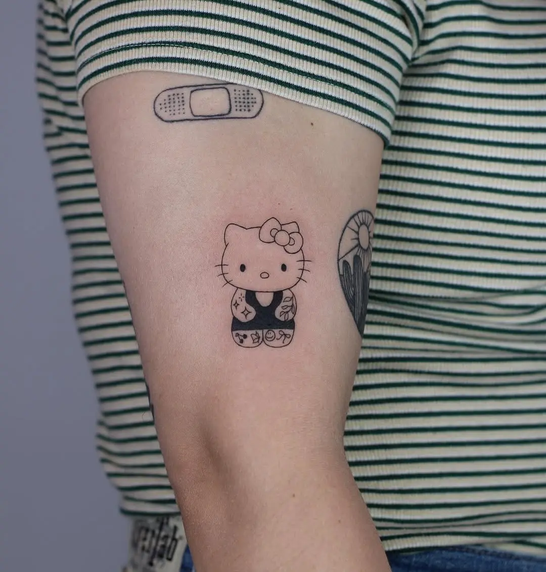 Charming Hello Kitty Tattoo on Arm