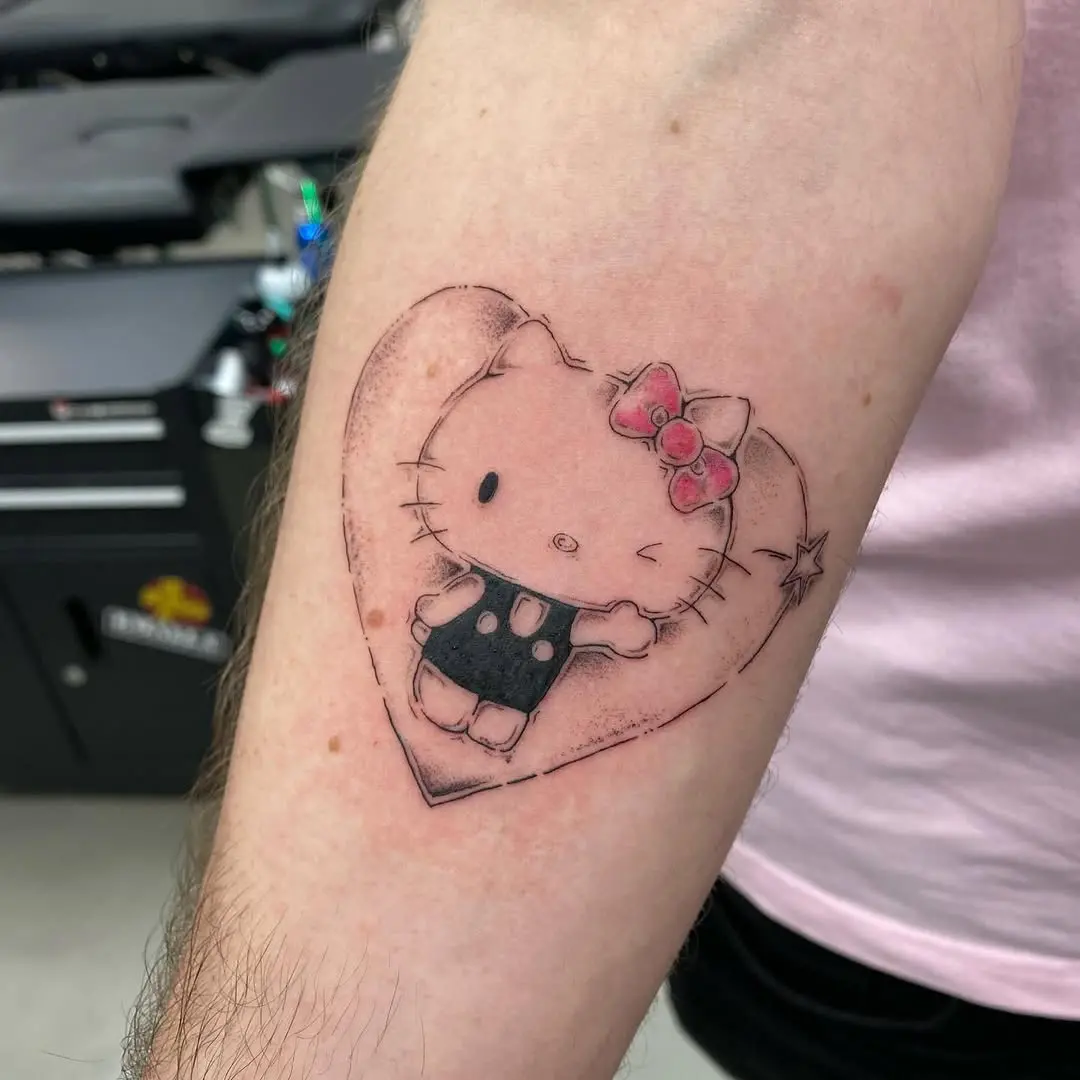 Charming Hello Kitty in a heart design