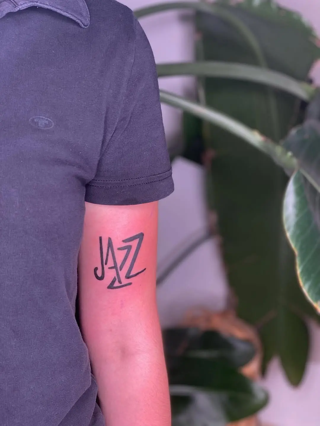 Stylish jazz tattoo showcasing artistic expression