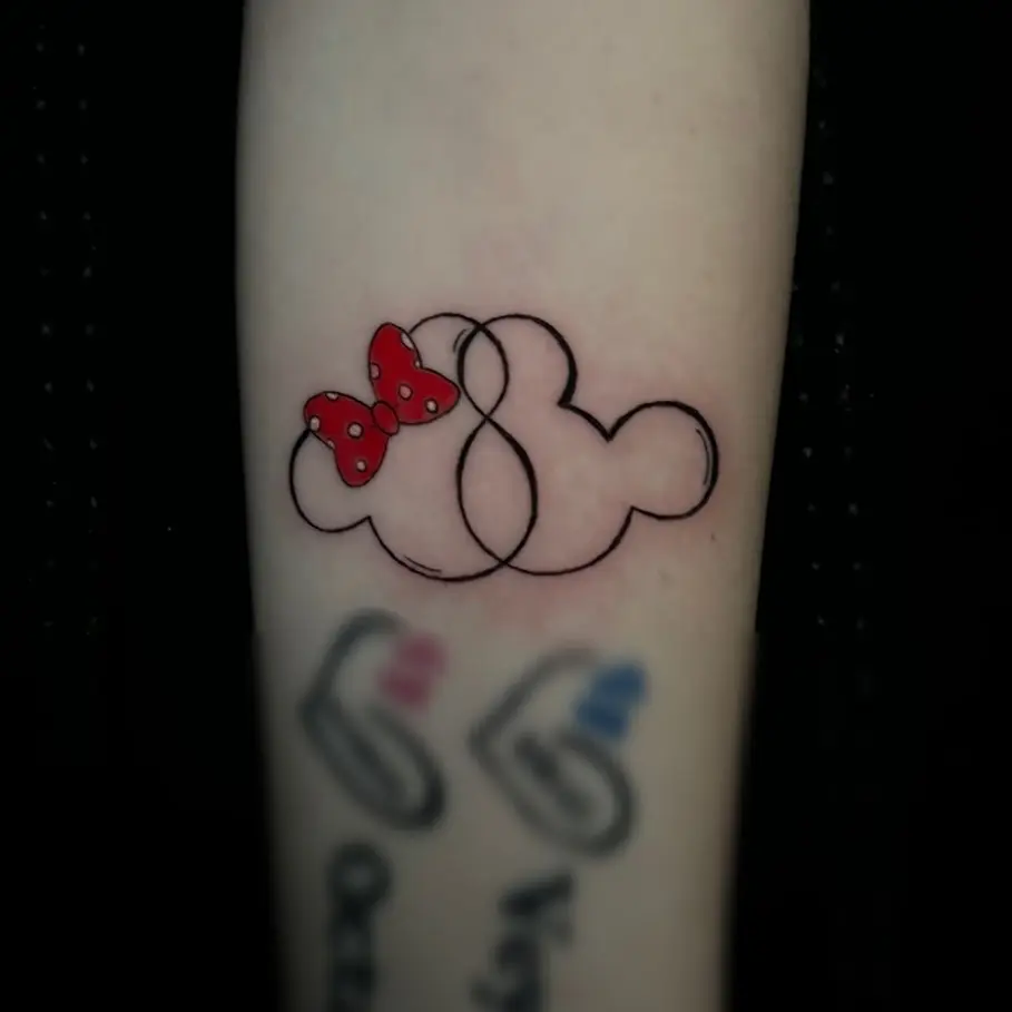 Charming infinity Mickey Mouse tattoo design