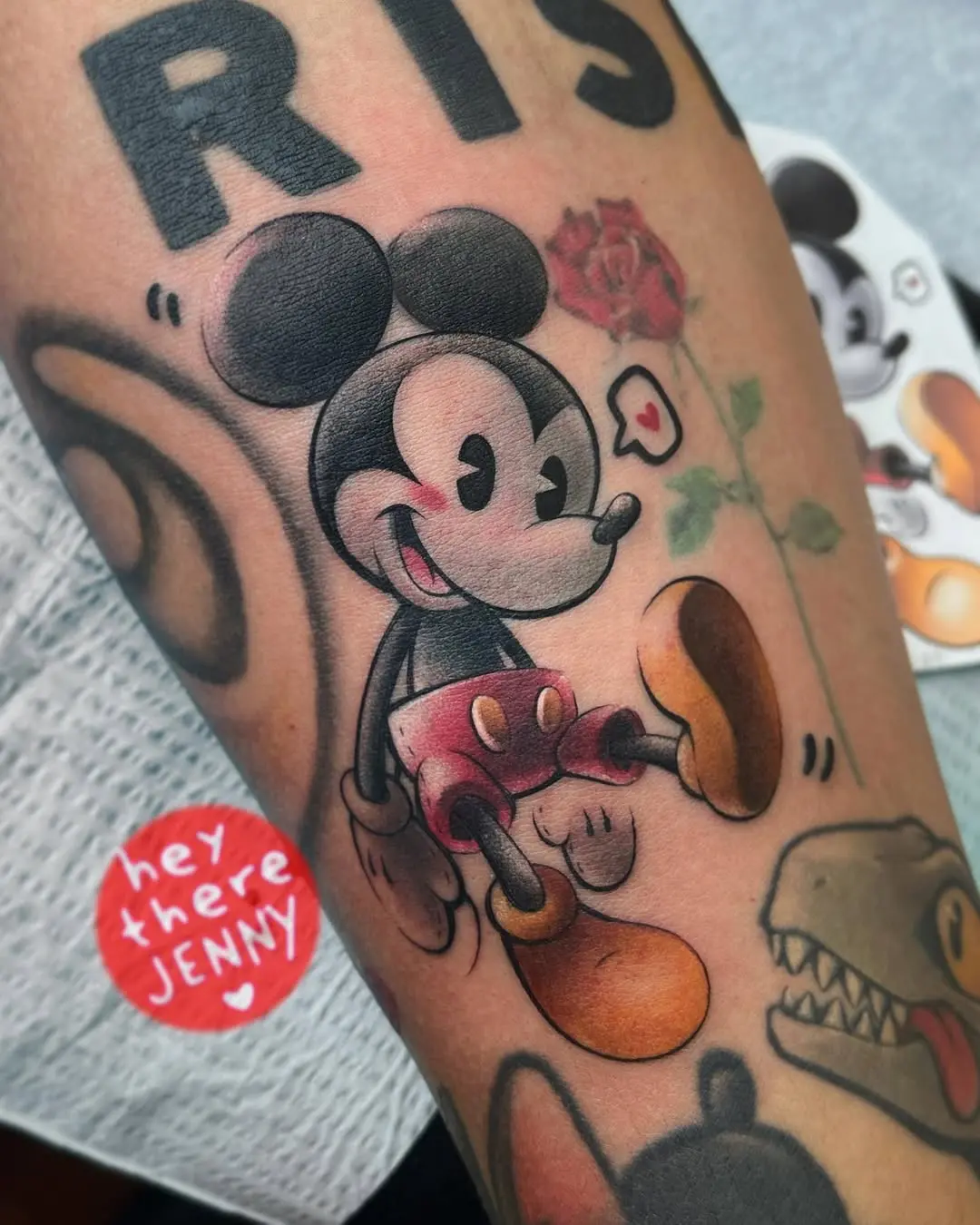 Charming Mickey Mouse with a touch of romance