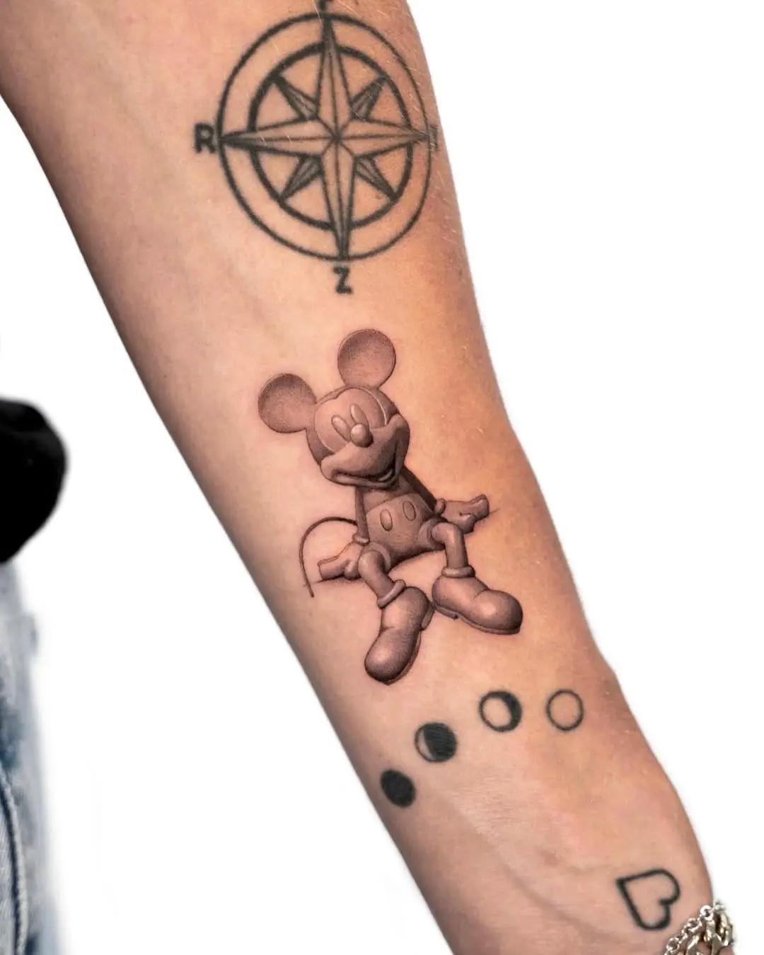 Playful Mickey Mouse Tattoo with Unique Vibes