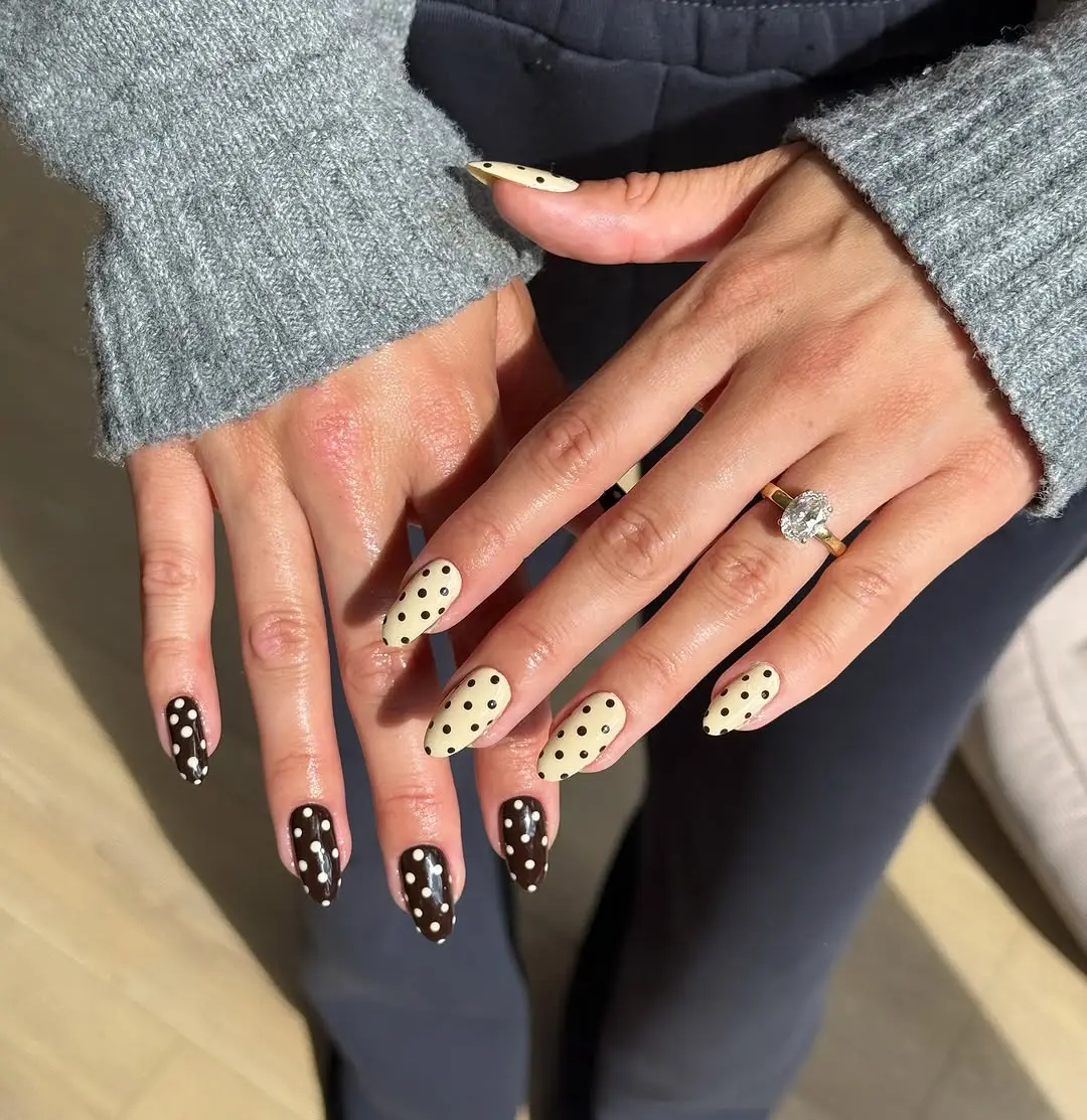 Chic polka dot nails with a trendy twist