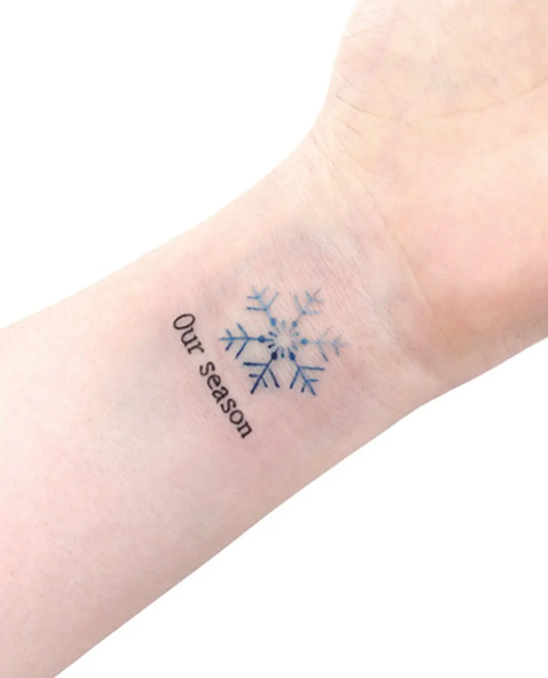 Stylish snowflake tattoo for winter vibes