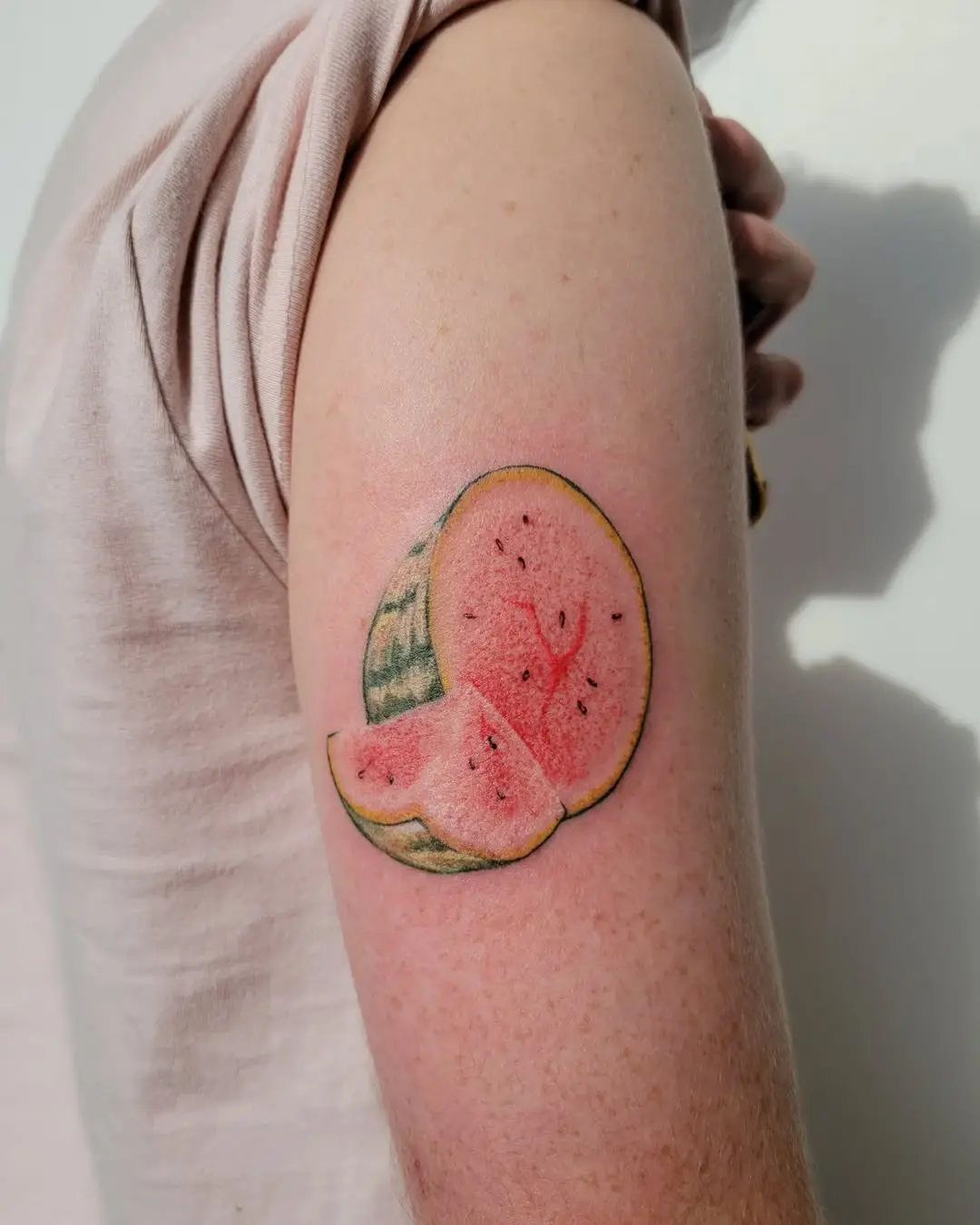 Colorful Watermelon Tattoo on Arm