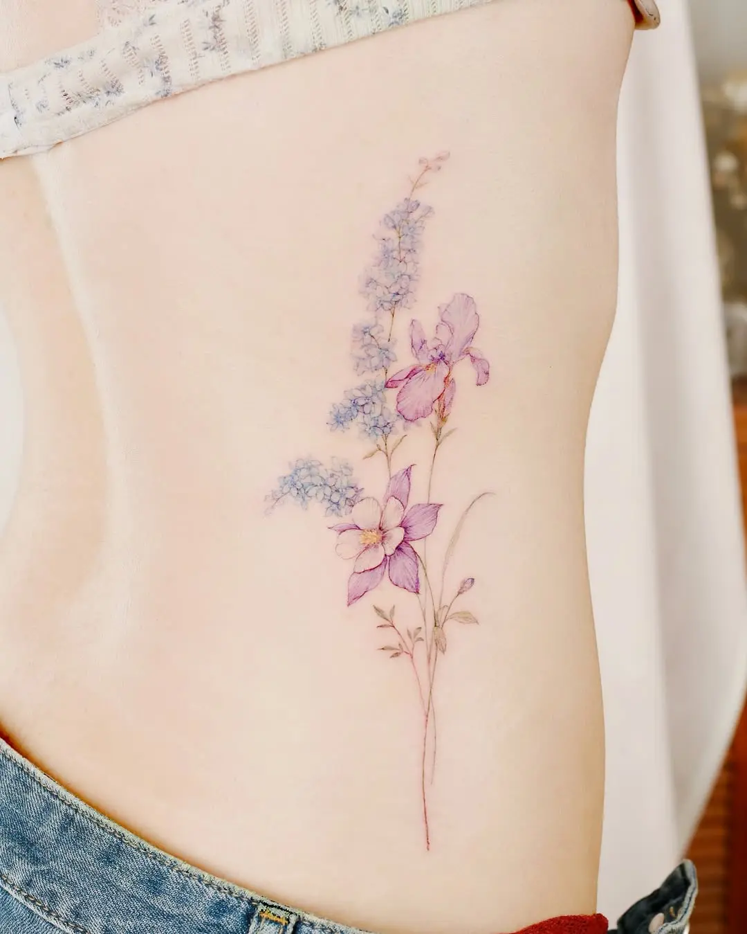 Elegant violets depicted in soft watercolor style