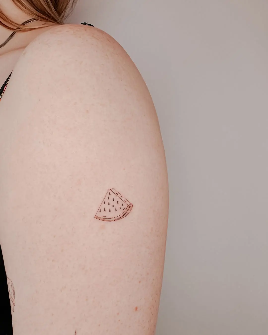 Charming Minimalist Watermelon Tattoo on Arm