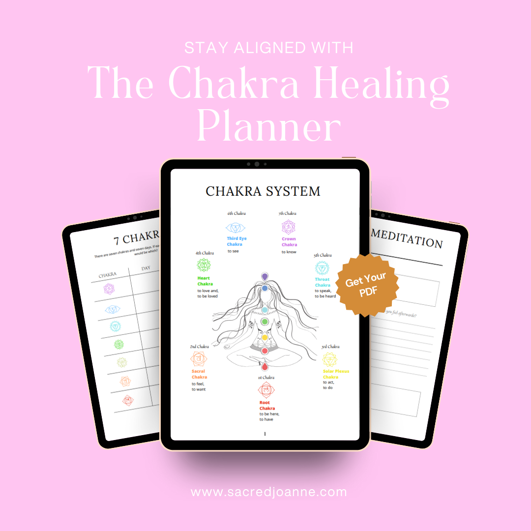 The Chakra Healing Planner pages