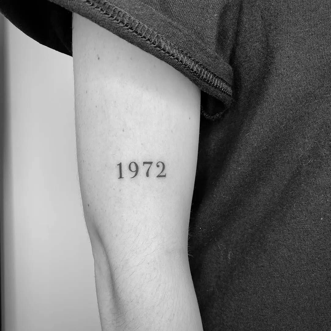 Simple yet profound date tattoo on arm