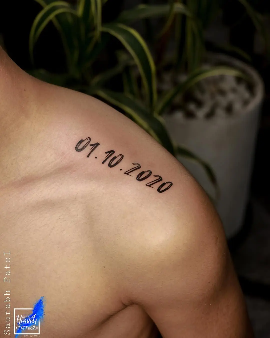Timeless date tattoo capturing a special moment