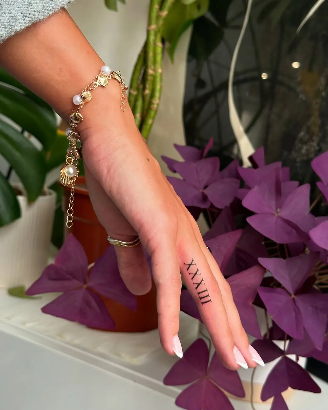 Minimalist Roman Numeral Tattoo on Wrist