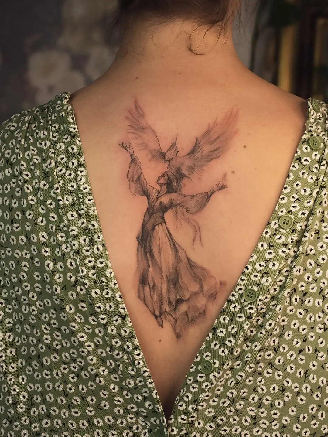 Ethereal Angel Tattoo Bringing Grace and Serenity