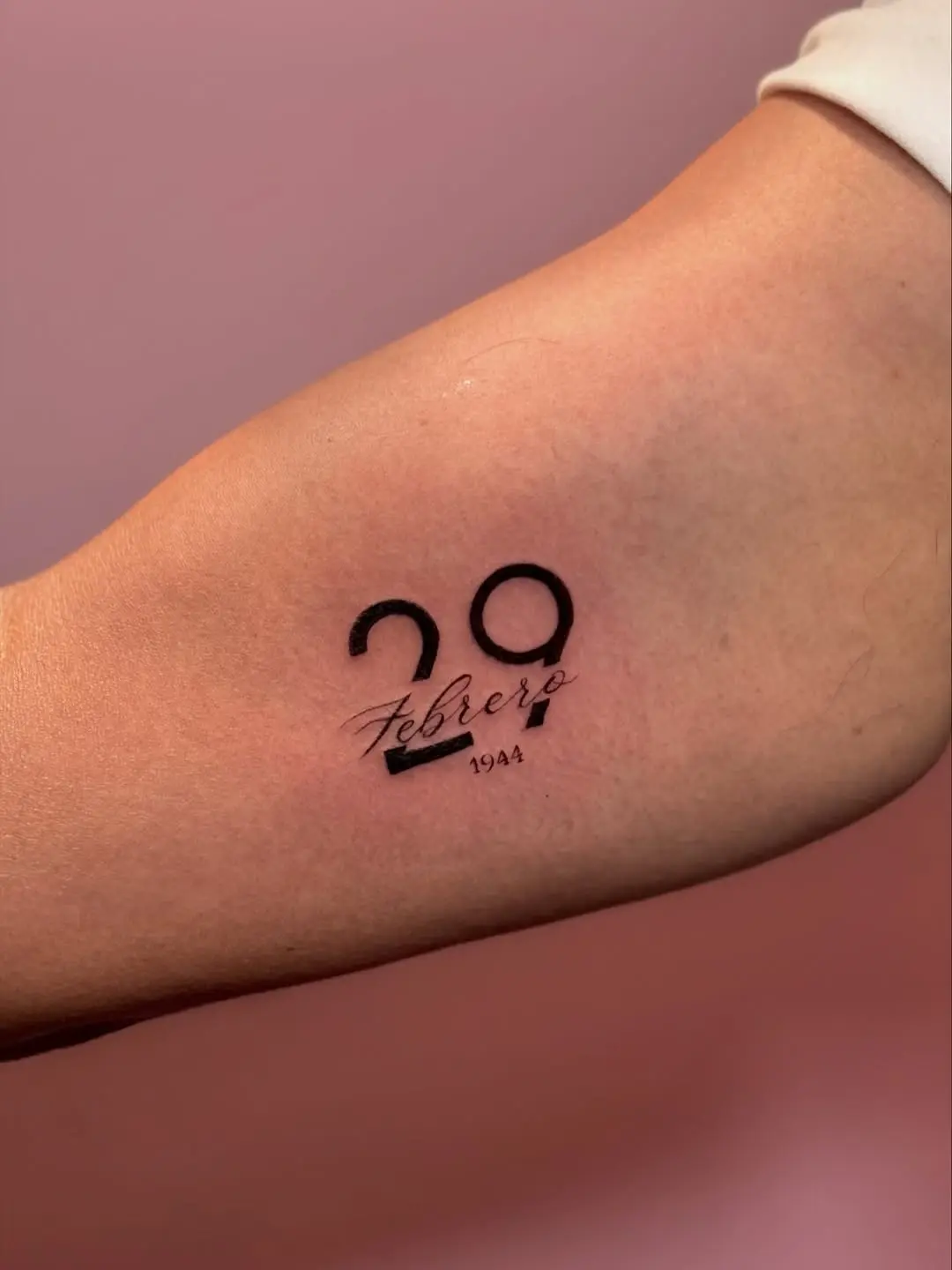 Significant leap year date tattoo design