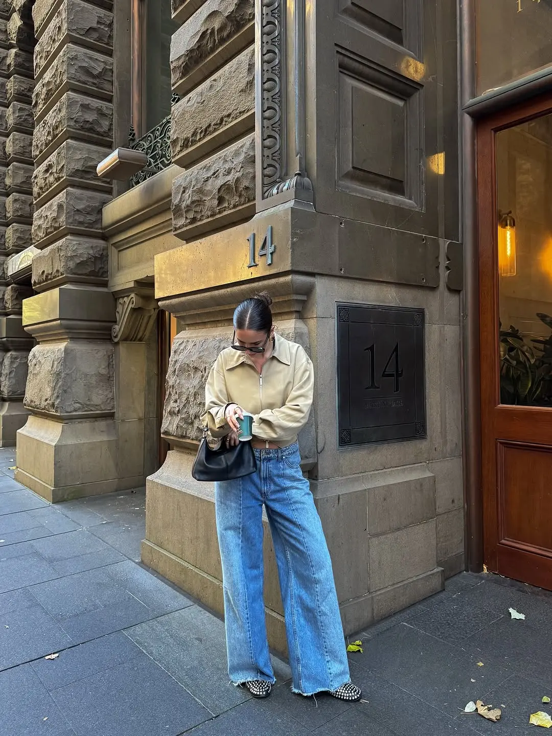 Chic Street Style with Flared Jeans