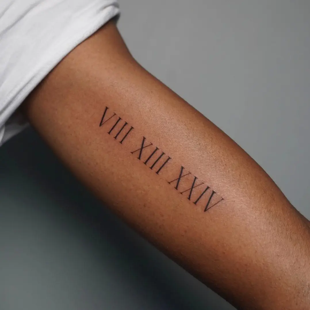 Stylish Roman Numerals in Bold Black Ink