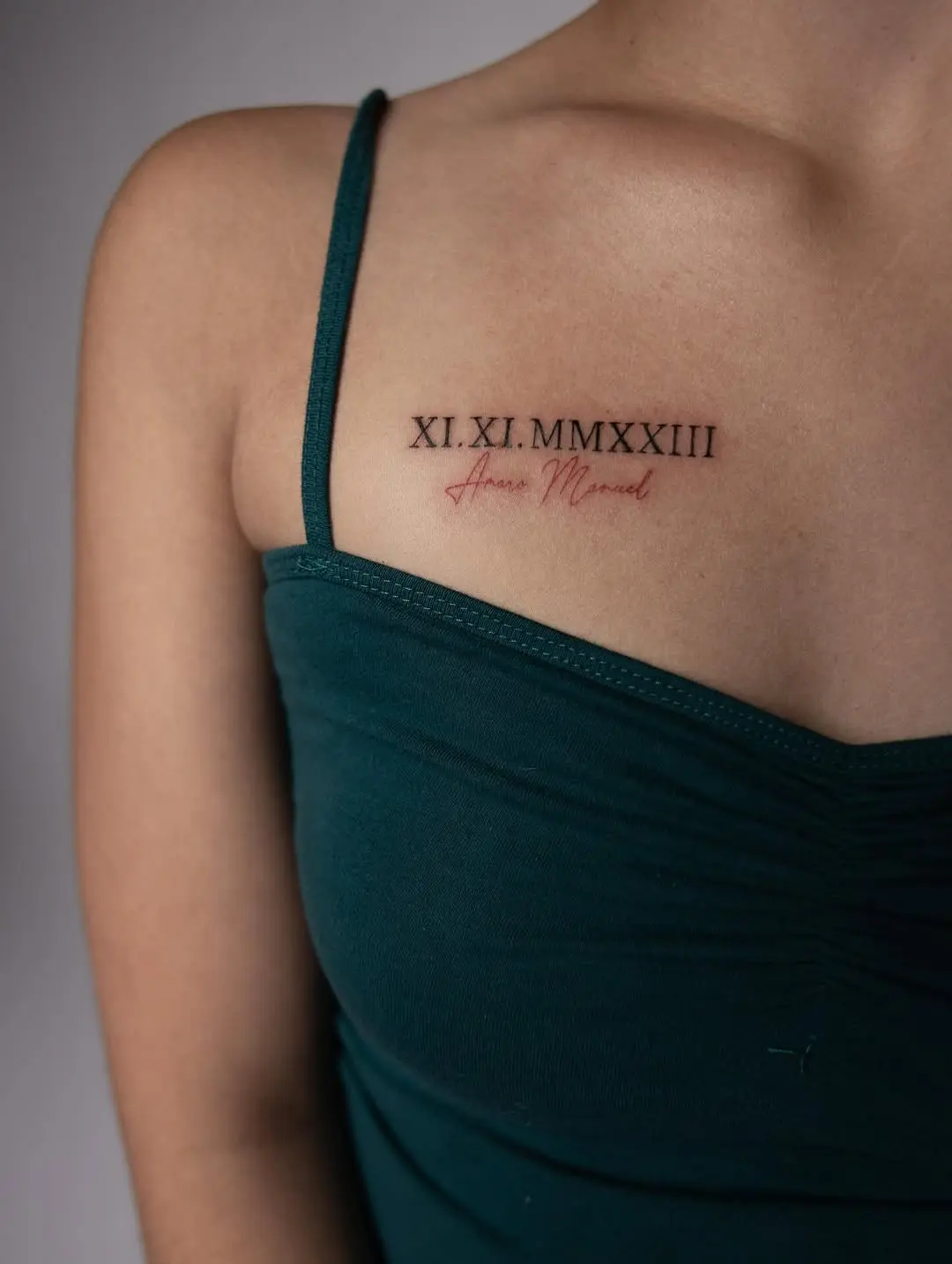 Stylish Roman Numeral Tattoo on Shoulder