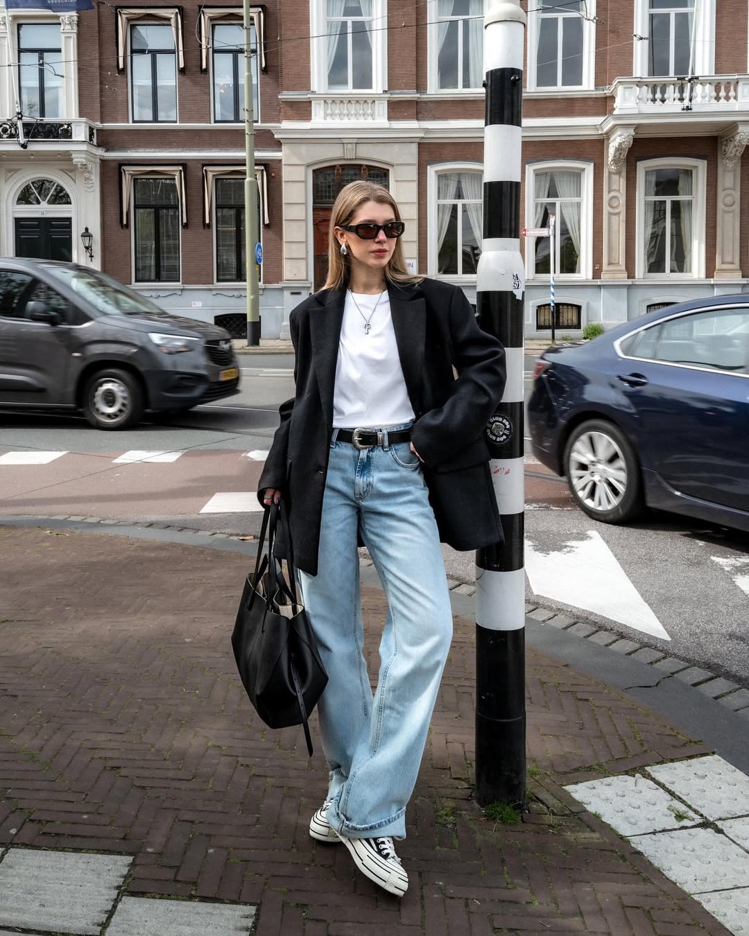Chic Casual Look with a Black Blazer