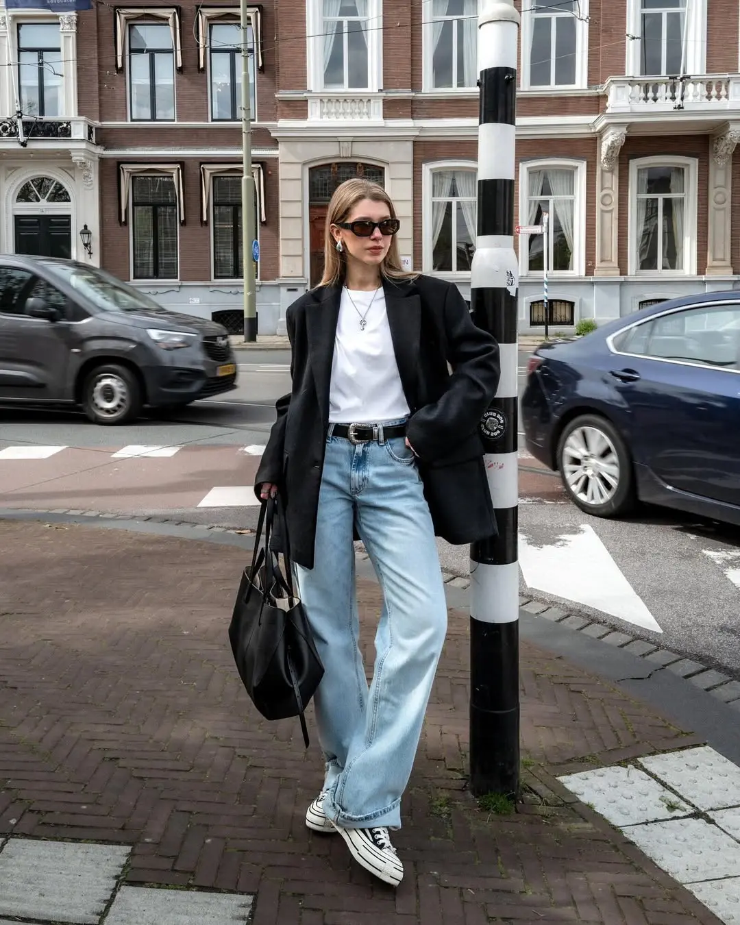 Chic Casual Look with a Black Blazer