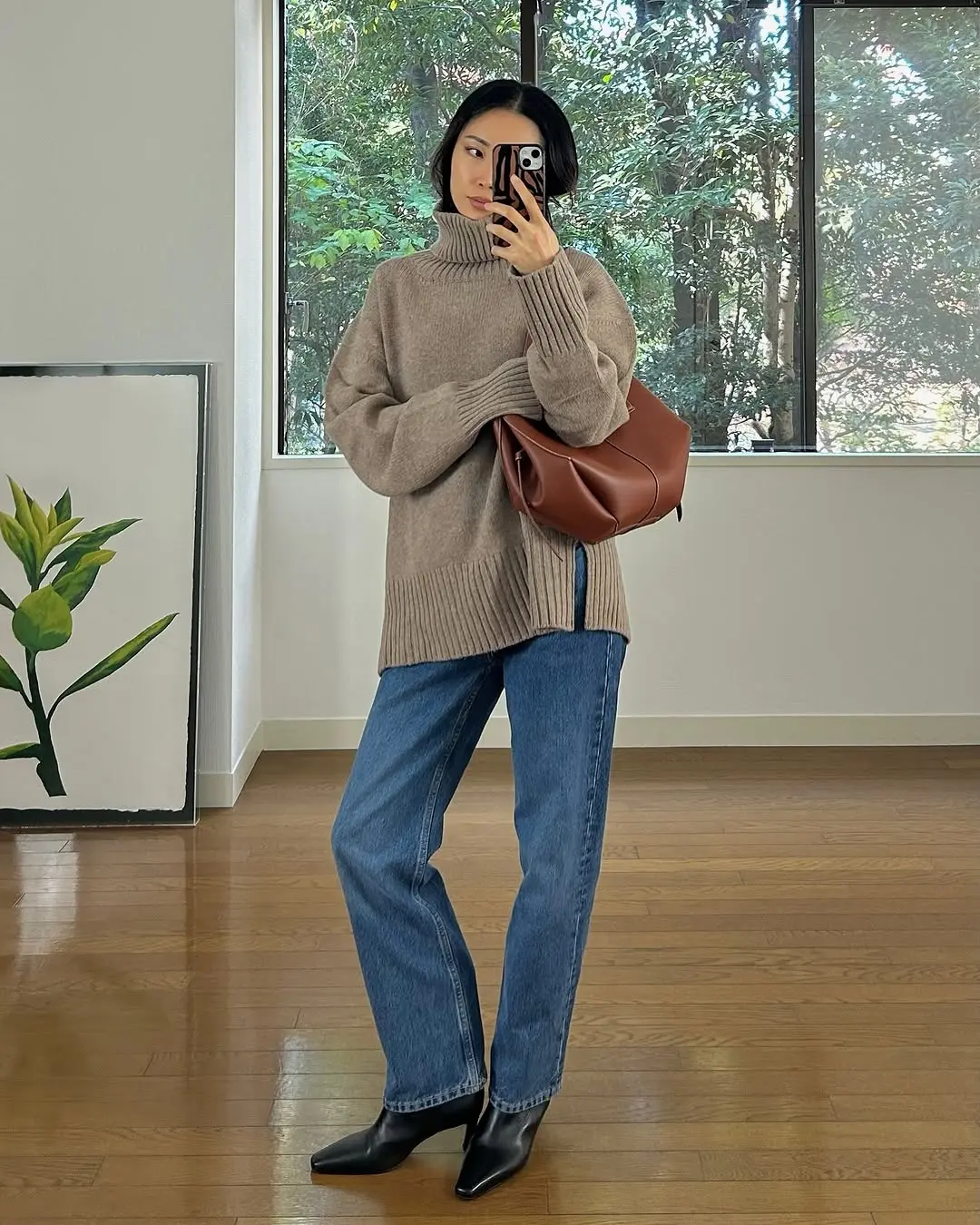 Effortless winter chic with a cozy twist