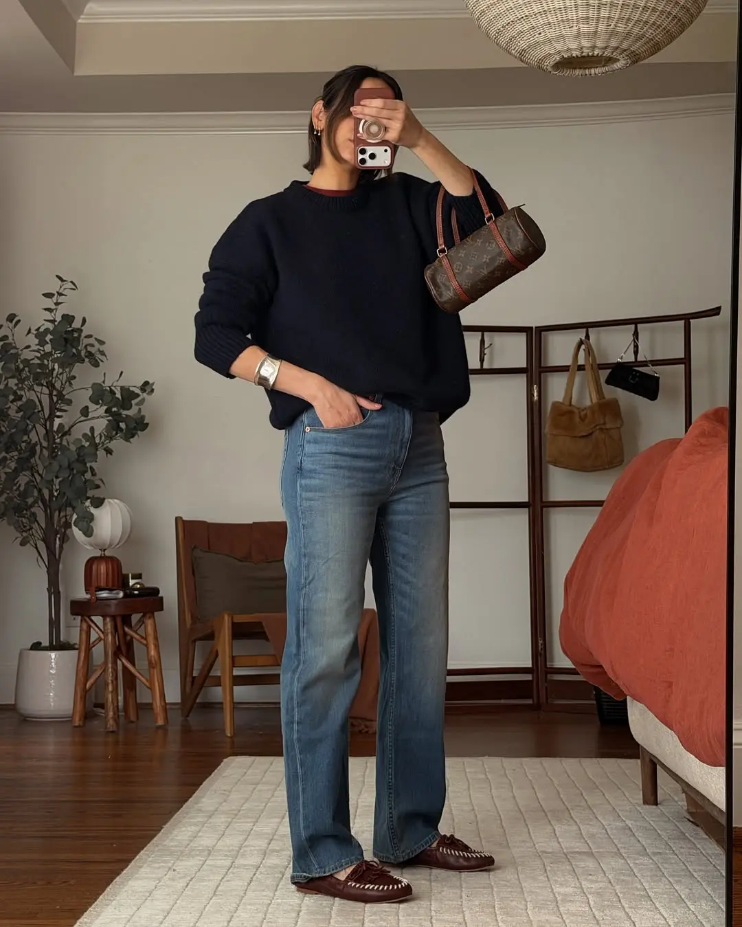 Effortless winter style with classic layering