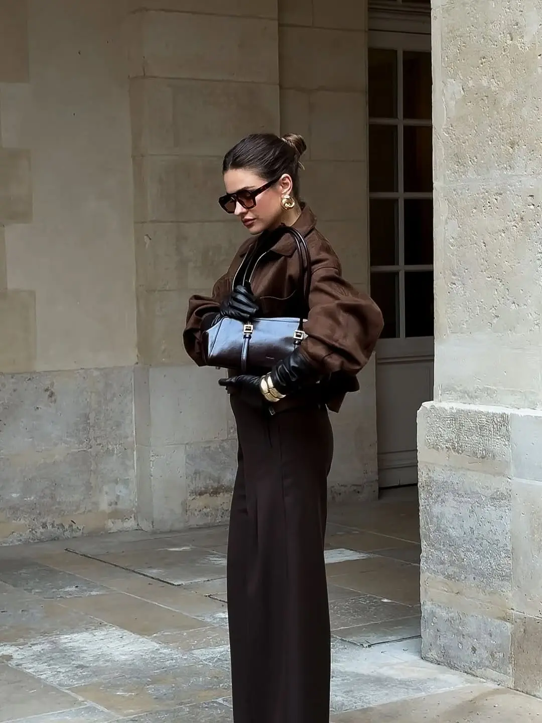 Effortlessly chic in a monochrome brown ensemble