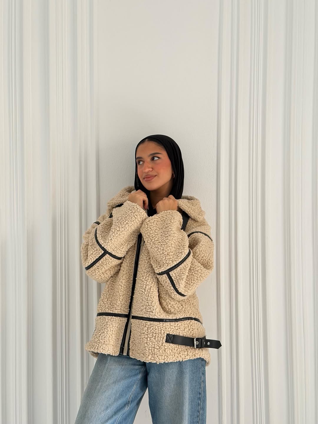 Chic winter outfit blending comfort and style