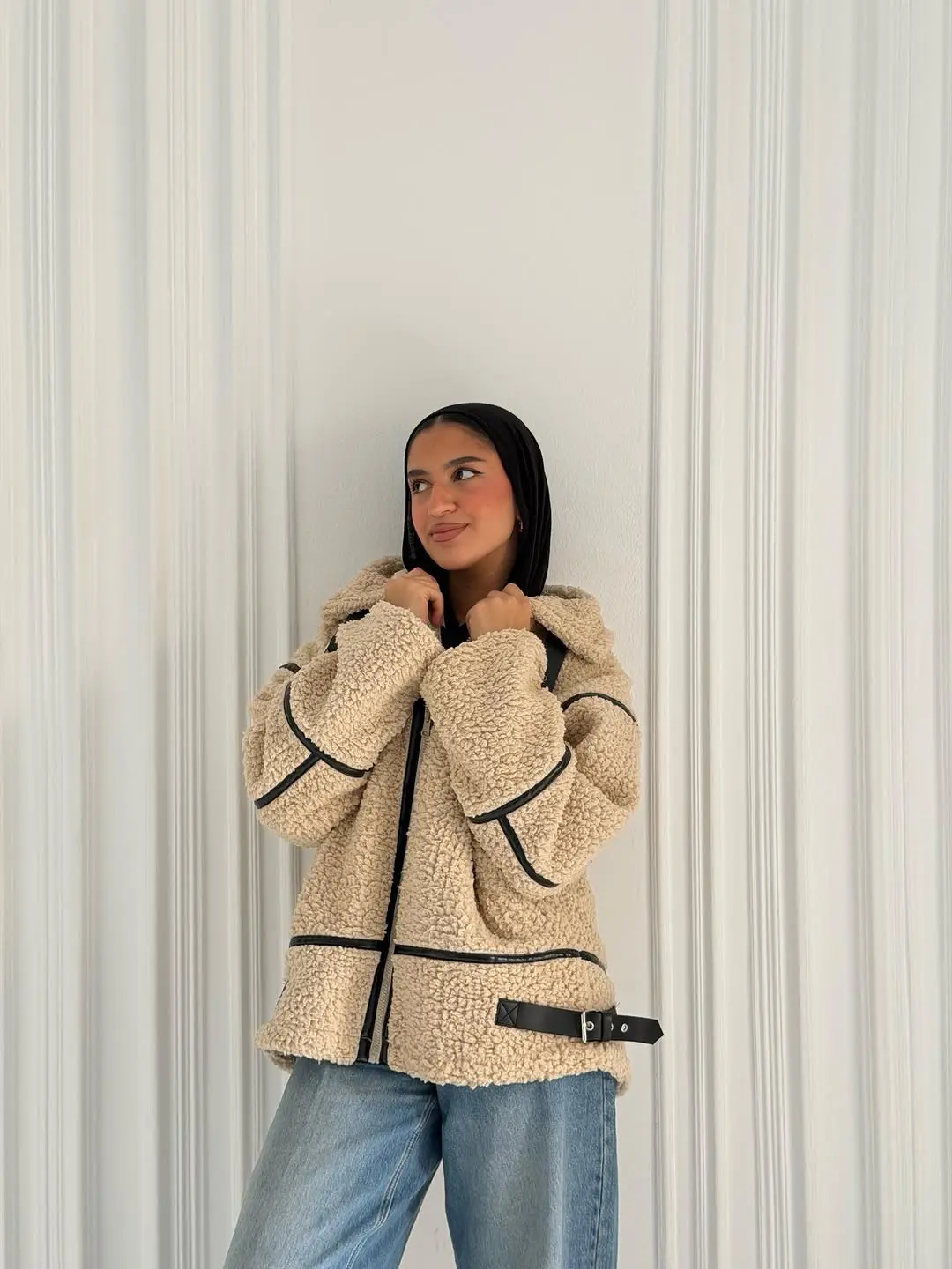 Chic winter outfit blending comfort and style