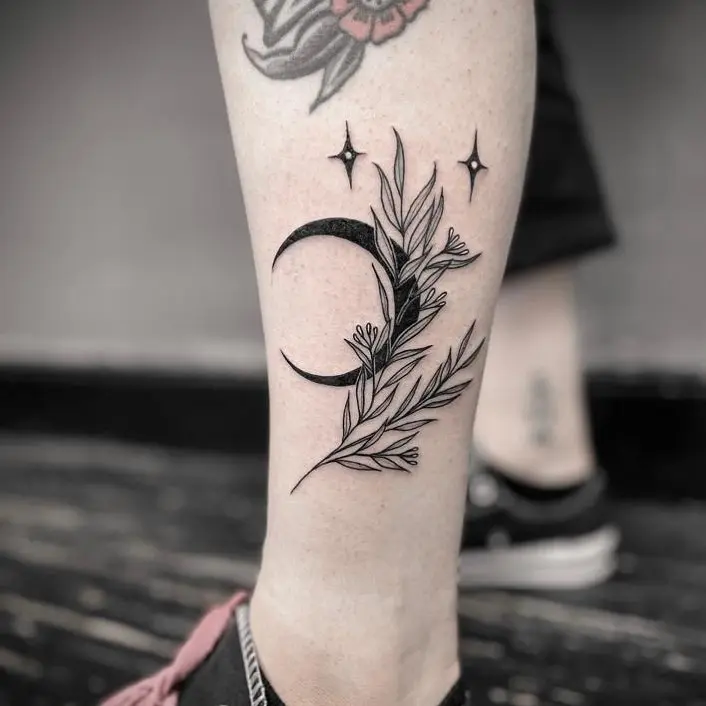 A delicate blend of moon and floral elements