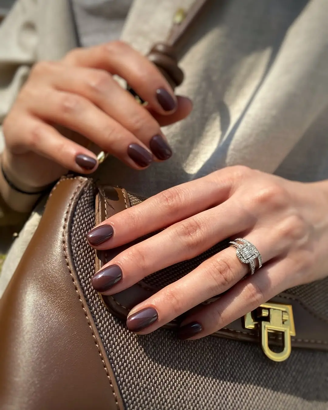 Chic dark polish with a sophisticated vibe
