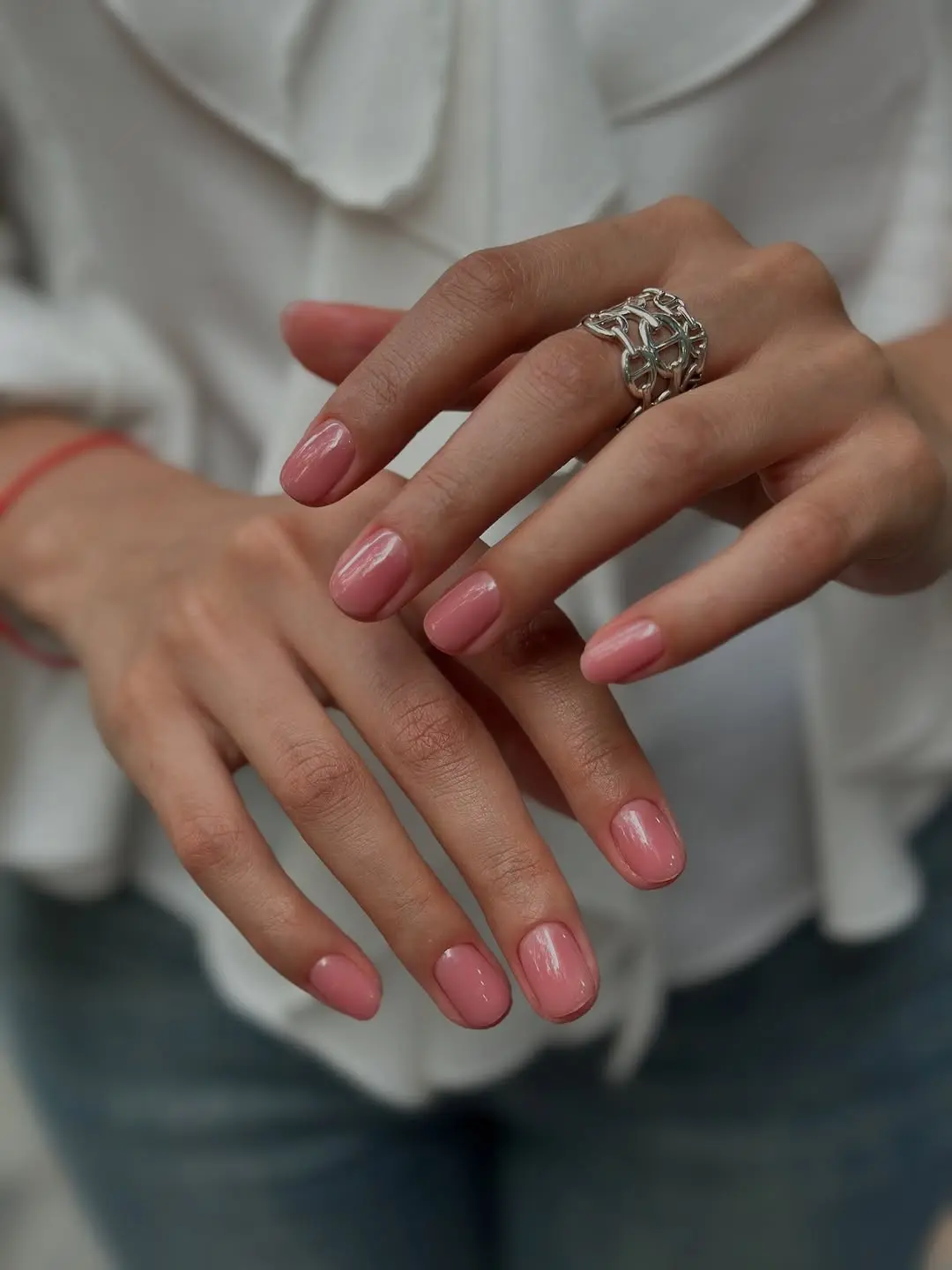Sophisticated pink nails with a timeless vibe