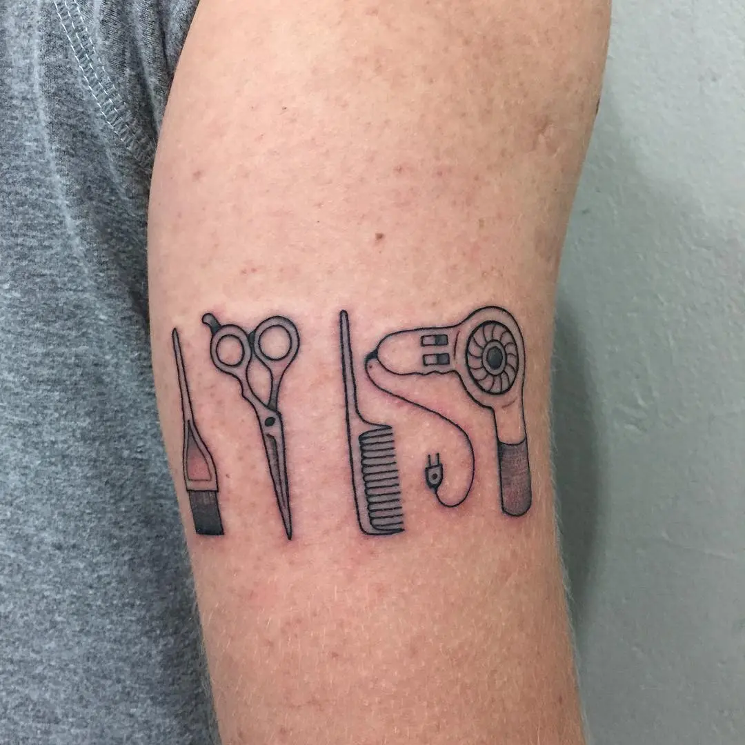 Essential tools immortalized in ink.