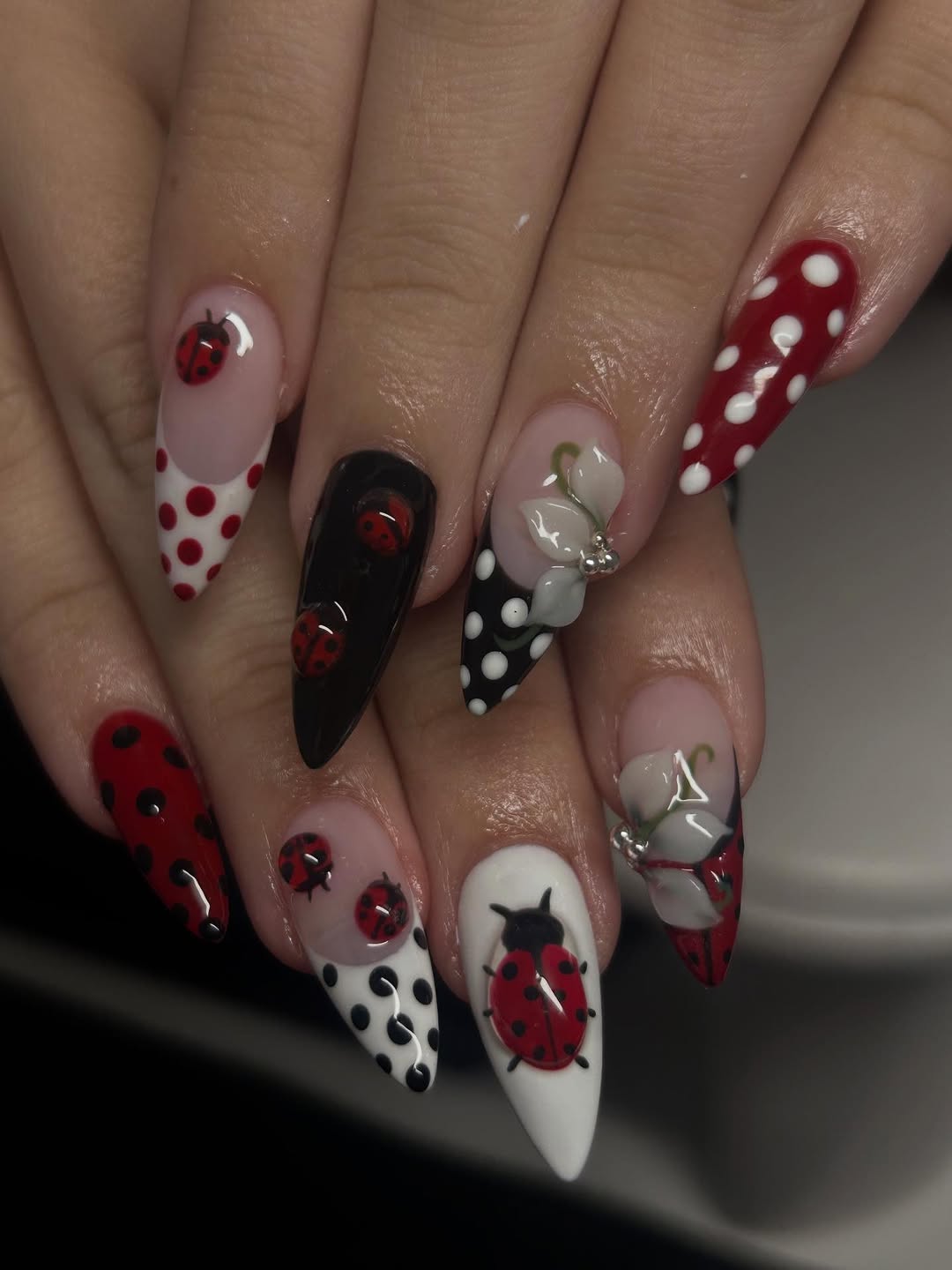 Charming ladybug nail art for vibrant styles