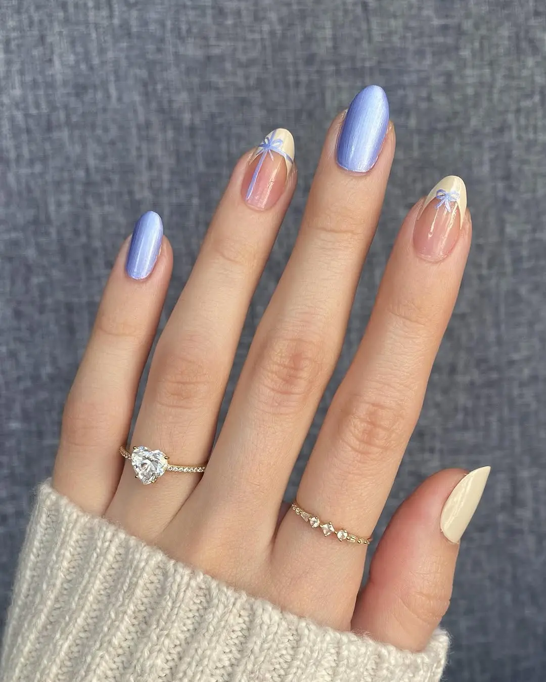 Chic Periwinkle Nails with Elegant Designs