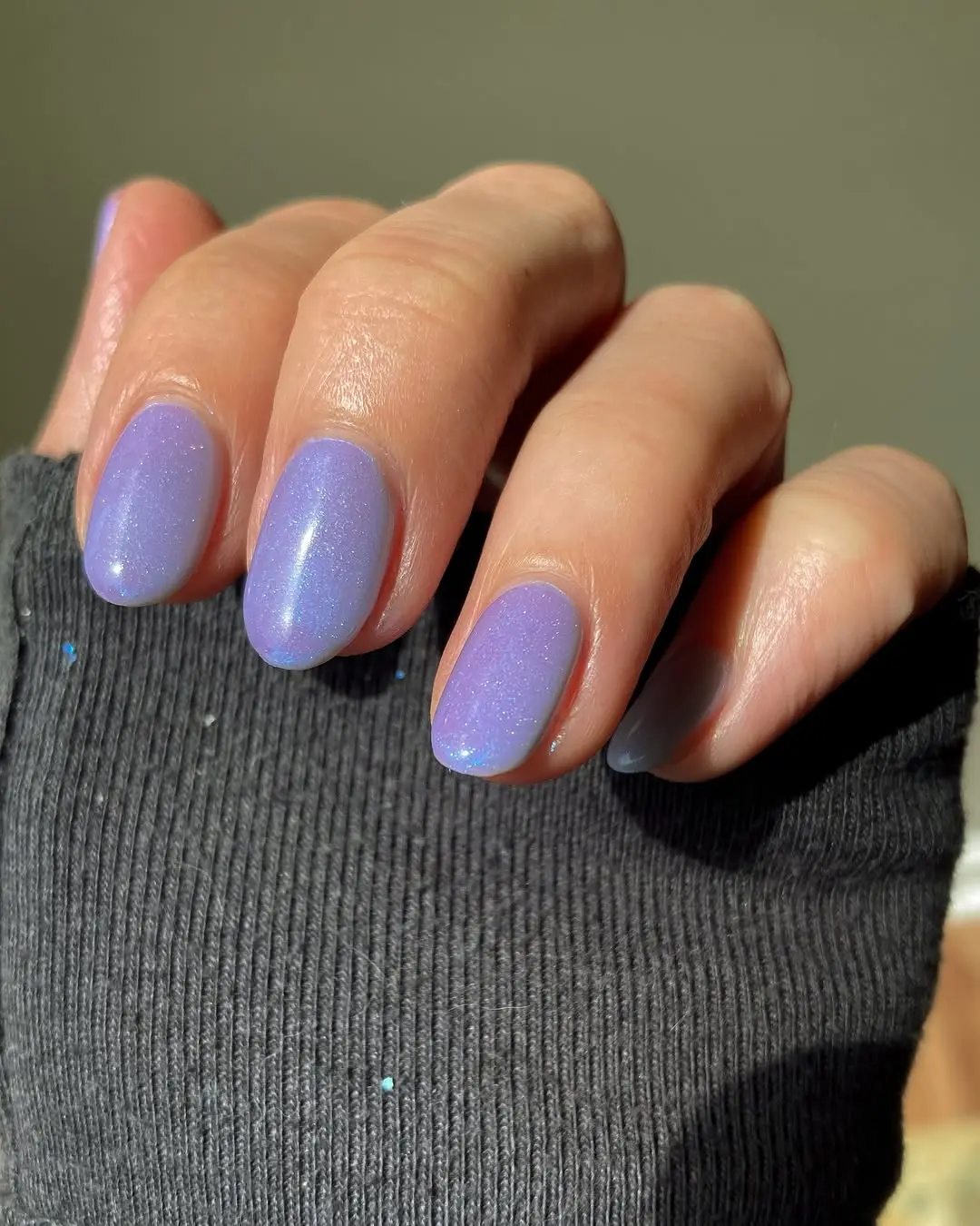 Sparkling Periwinkle Nails Shine Bright