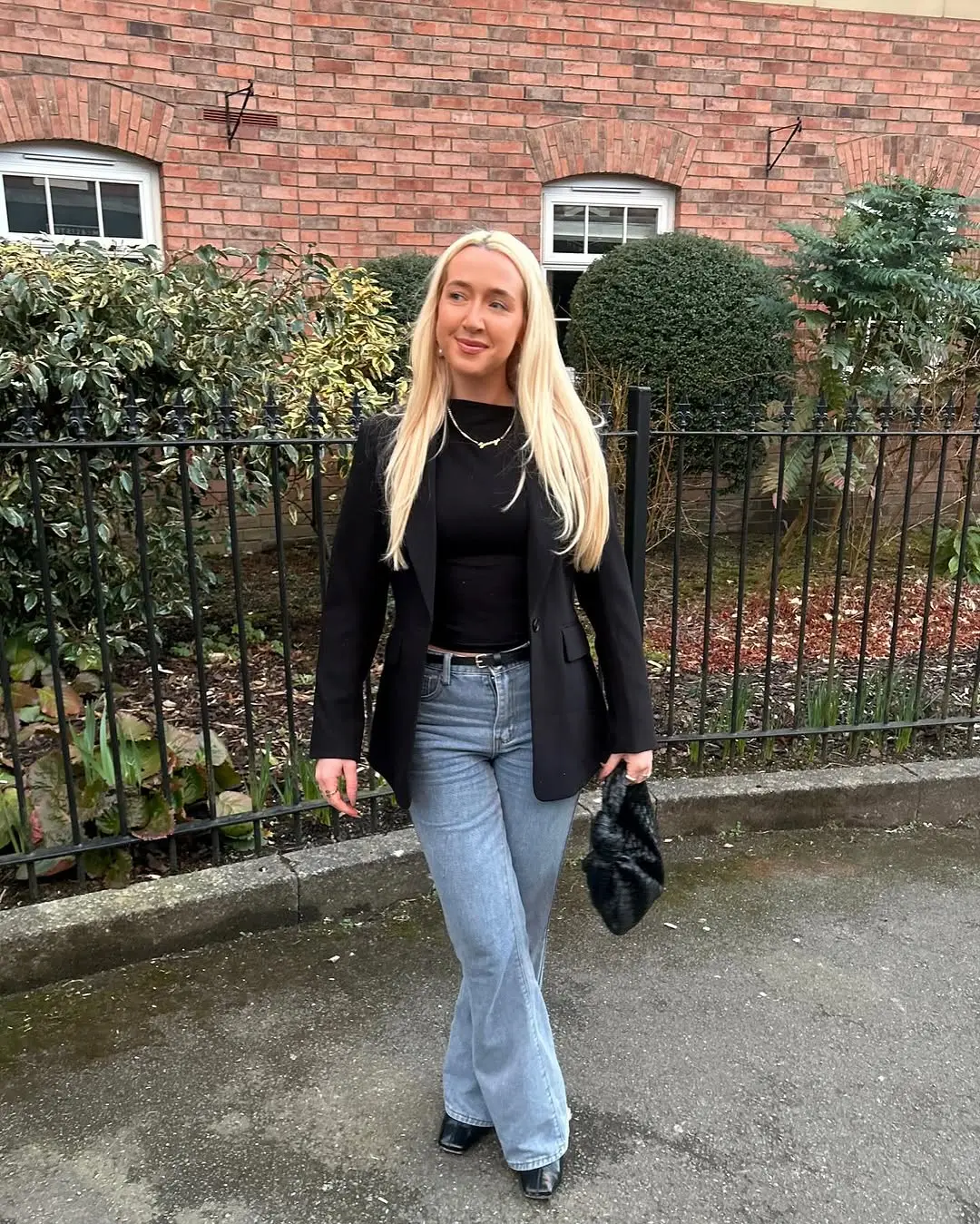 Chic Styling with Black Blazer and Jeans