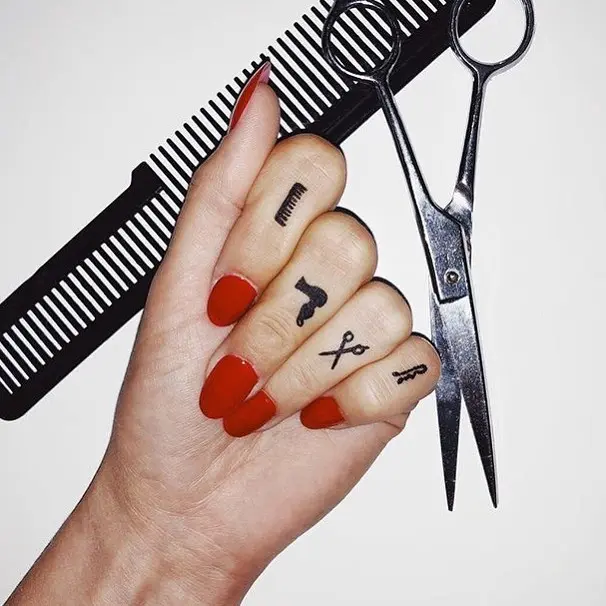 Unique tattoos for passionate hair stylists