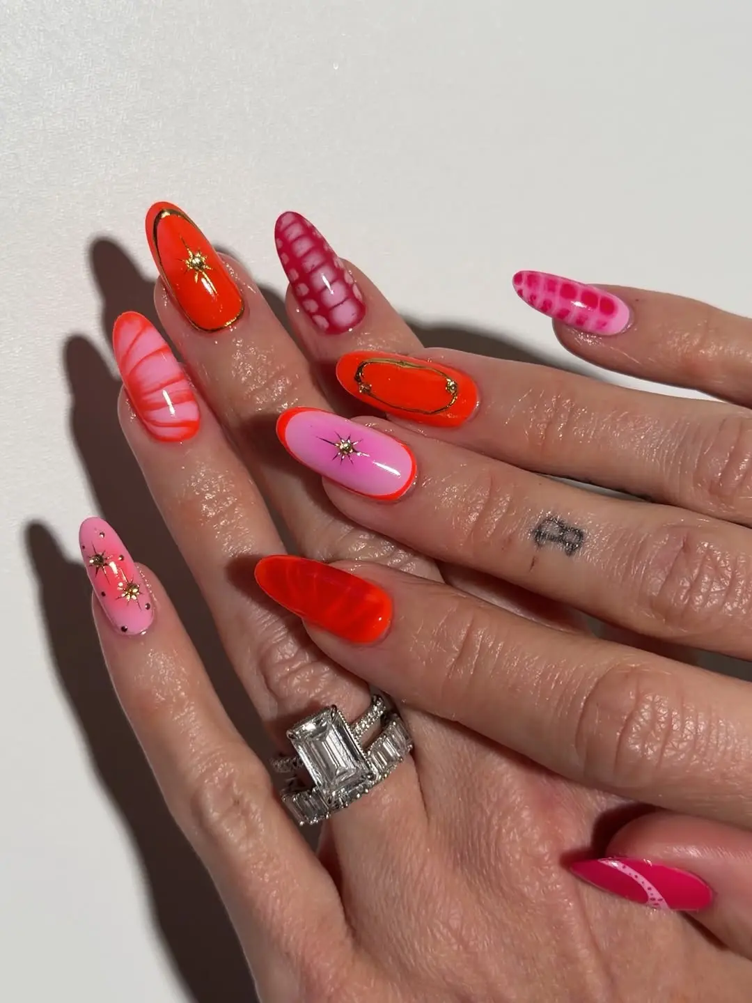 Vibrant vacation nails with artistic flair