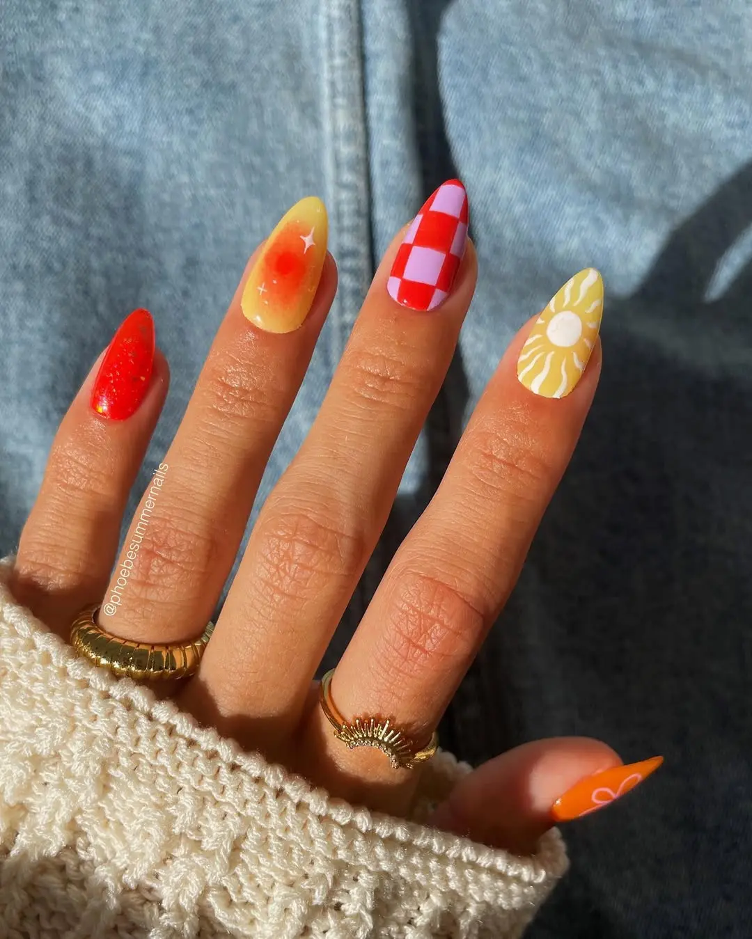 Bright and fun vacation nail design inspiration