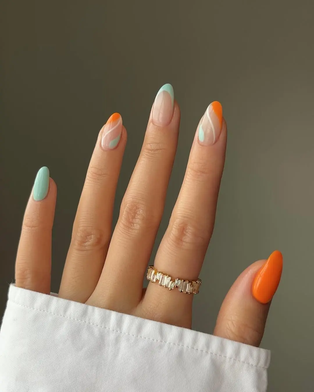 Vibrant vacation nails with artistic flair