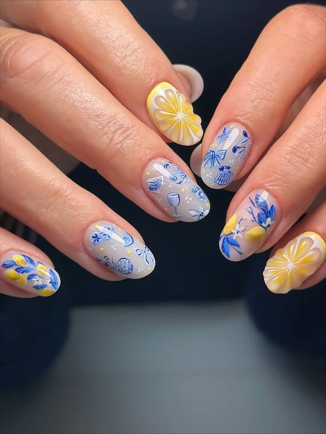 Bright and playful summer vacation nail art