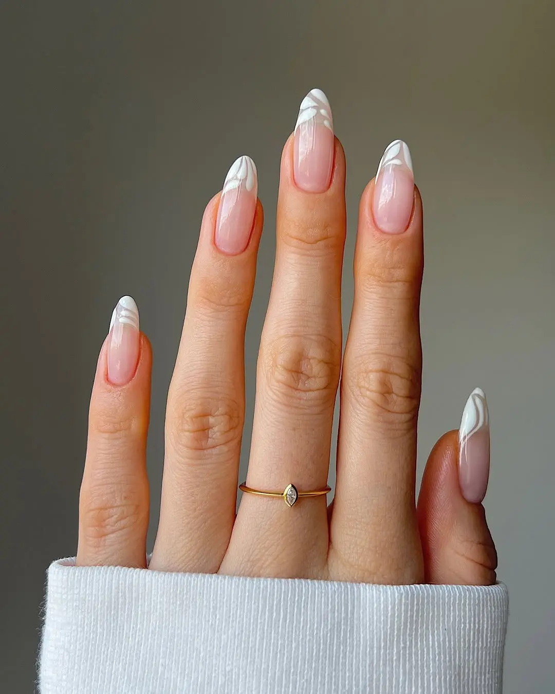 Chic White Tip Wedding Nail Inspiration