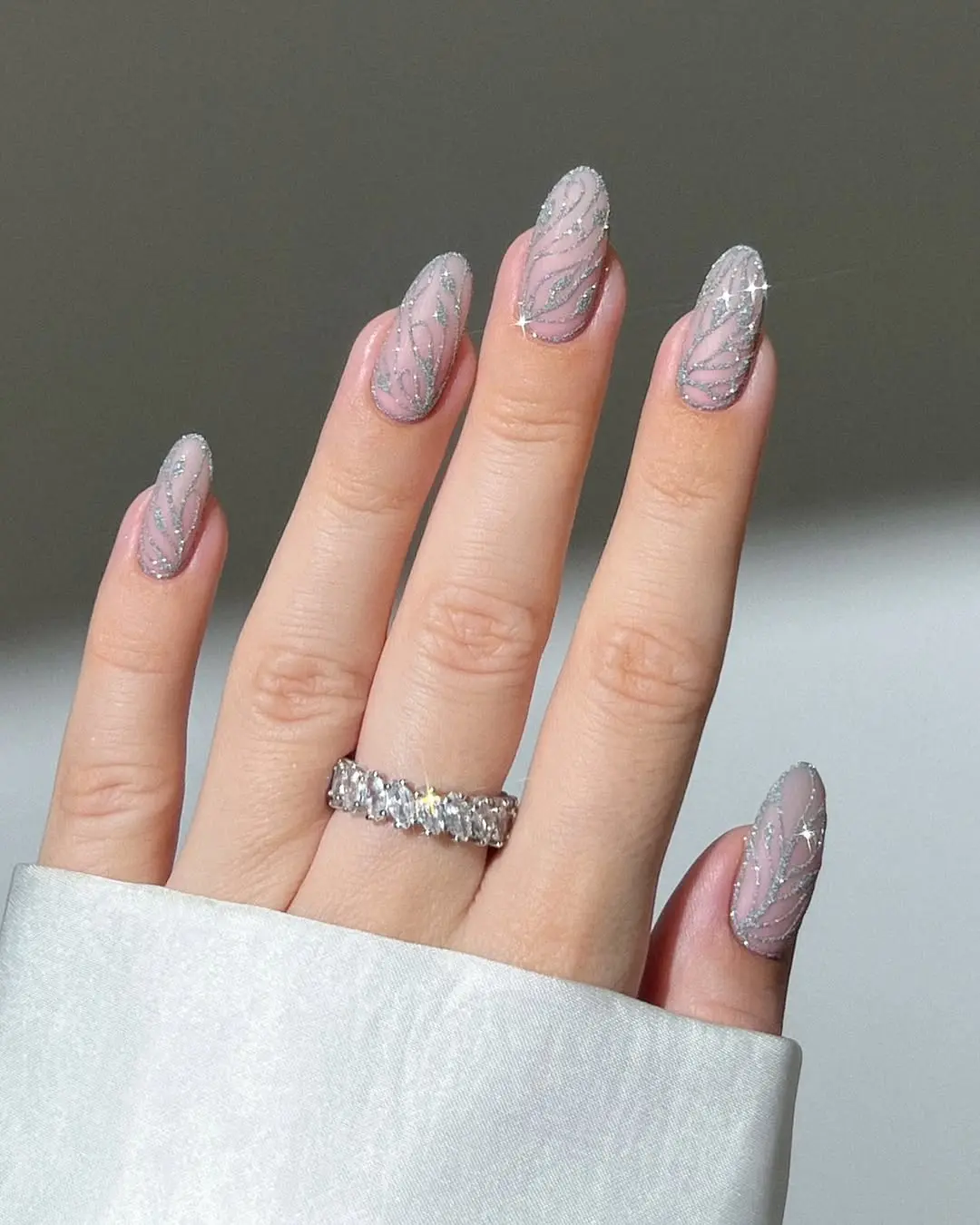 Delicate Sparkle with Elegant Wedding Swirls