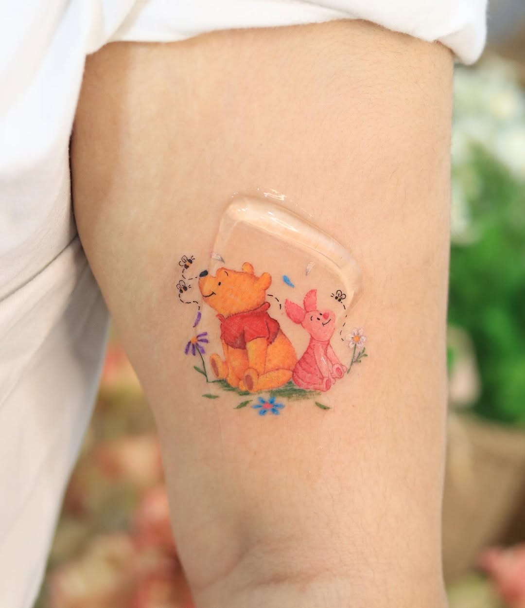 Charming Winnie the Pooh and Piglet Tattoo