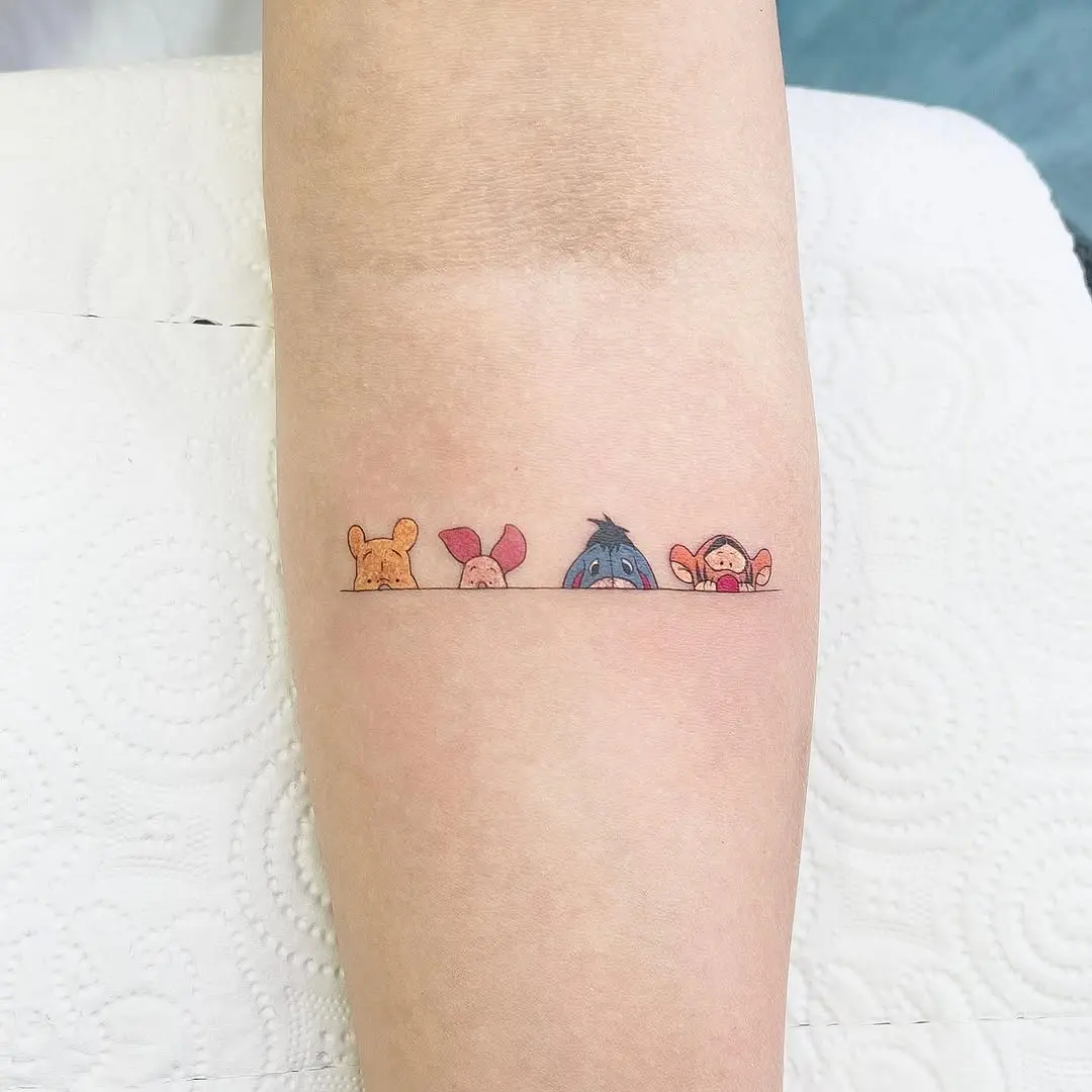 Charming tattoos of beloved childhood characters