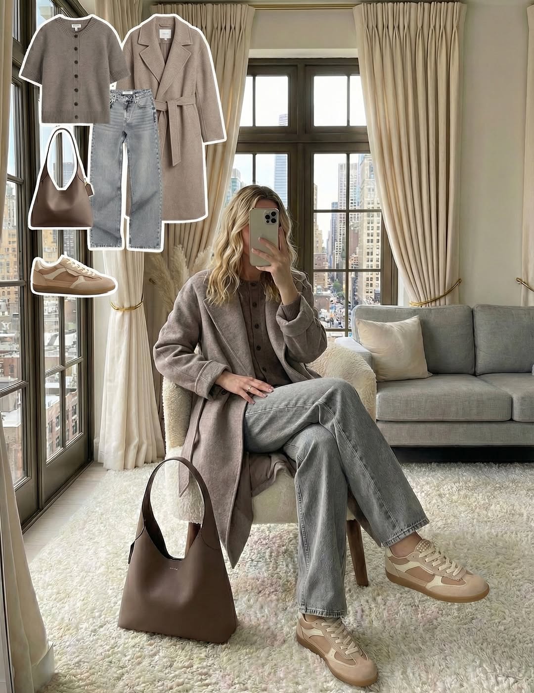Stylish winter work outfit for cozy vibes
