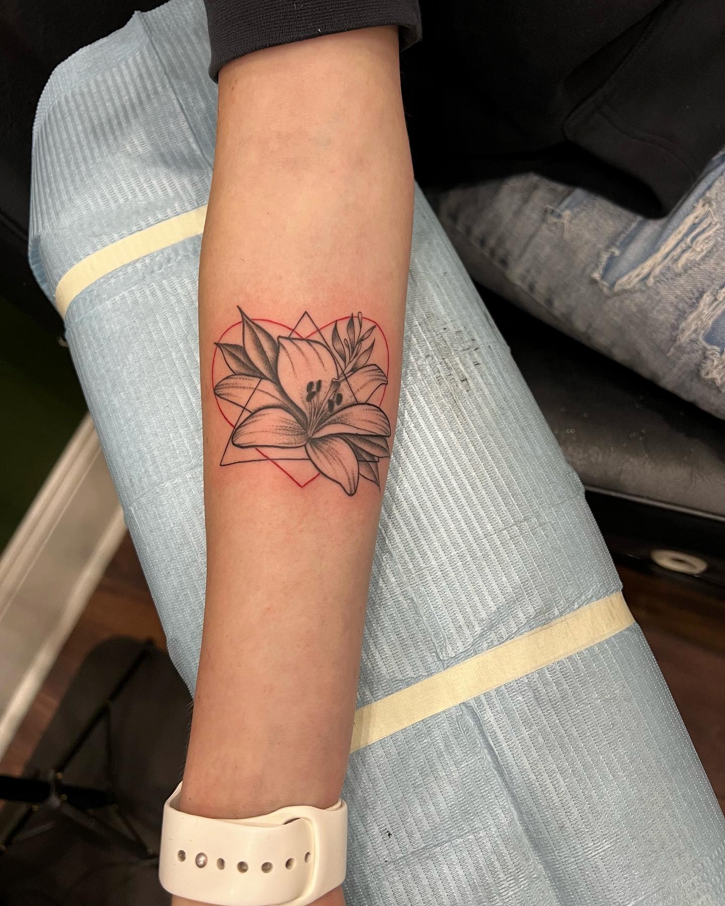 Stunning floral heart tattoo design with depth