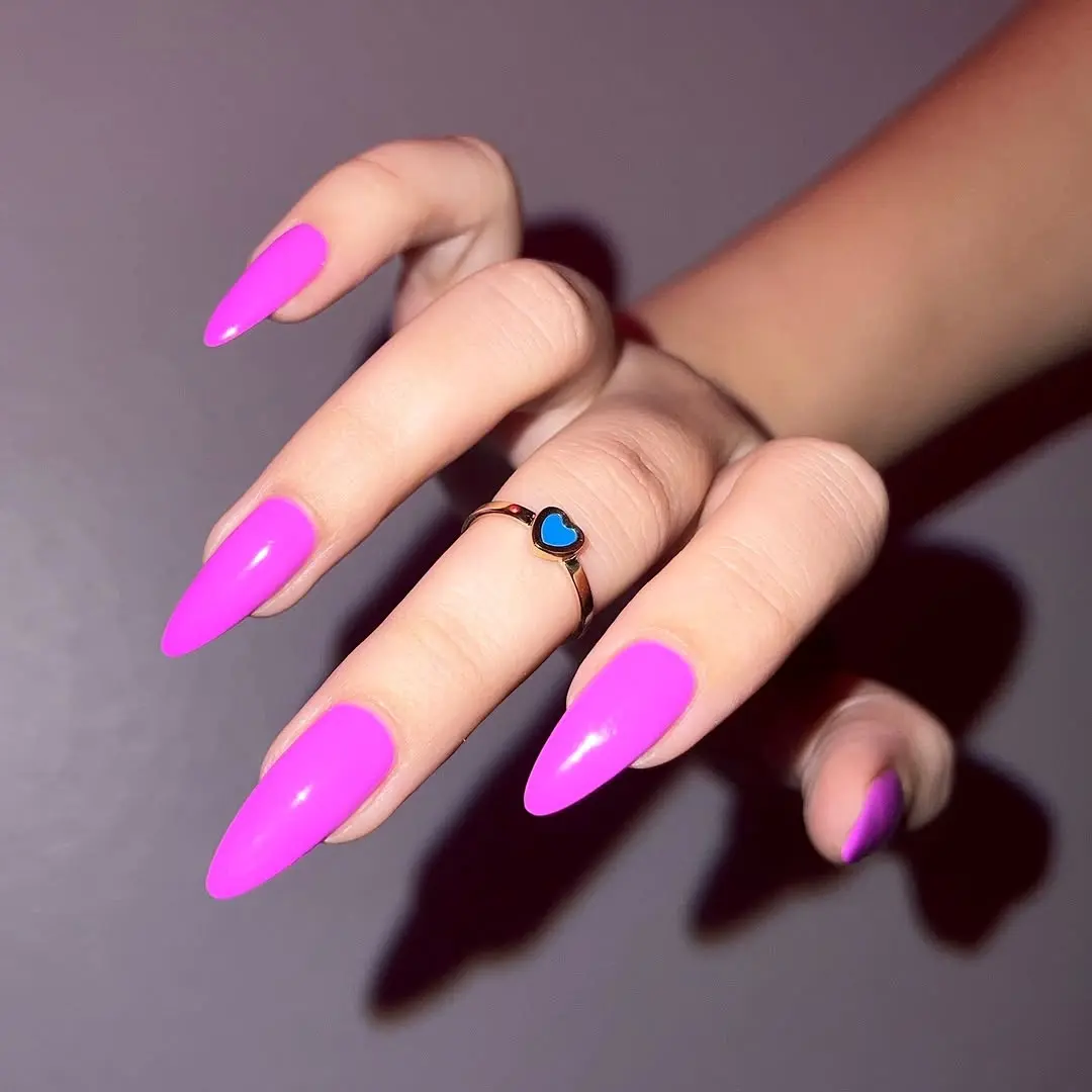 Vibrant Barbie-Inspired Pink Nail Art